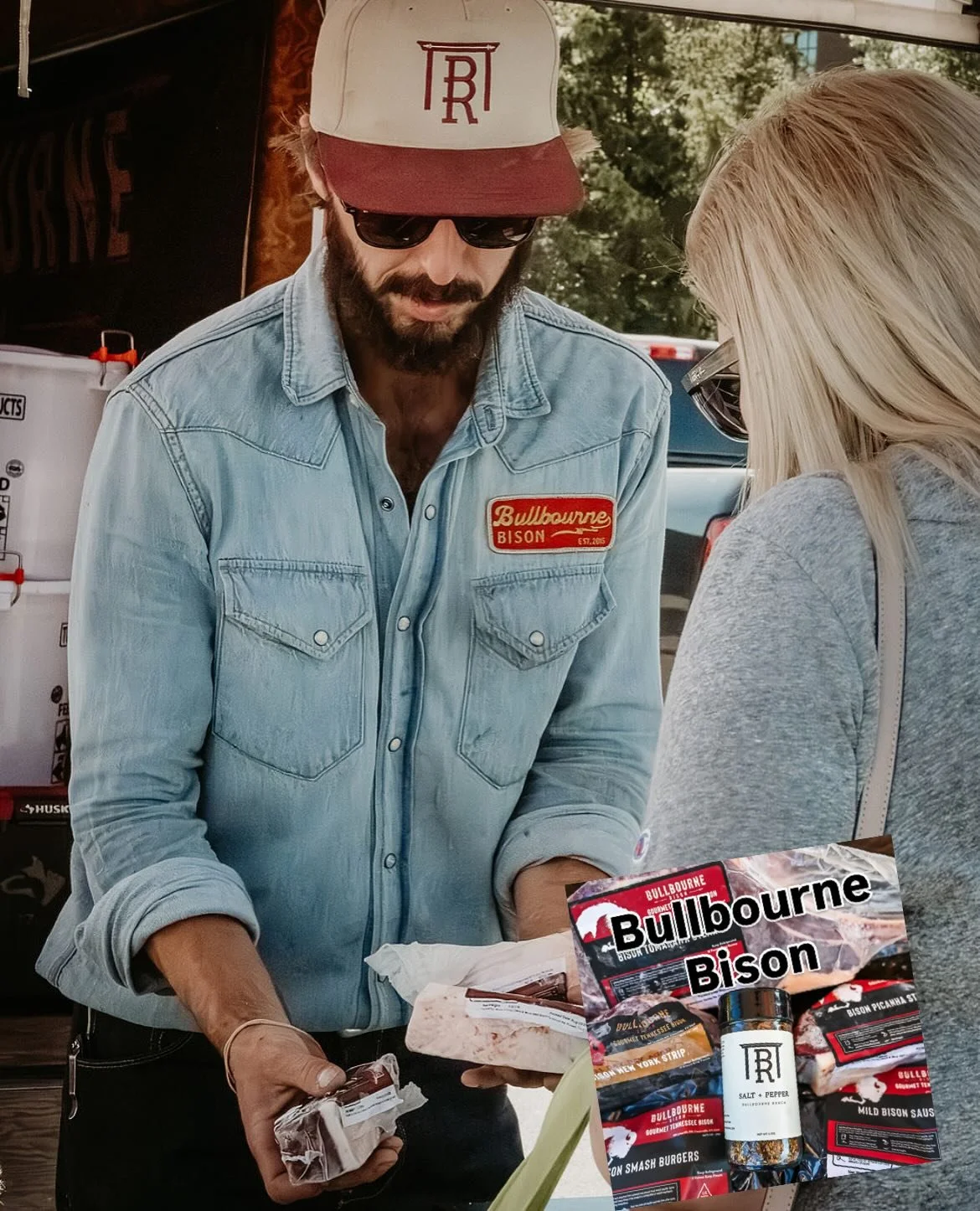 🦬 💯 Tennessee Bison, from Tomahawk cuts to smash burgers, you name it, right here in Franklin. Every Saturday morning at the market. Pick some up so next Monday, dinner is done! #steak #bison #bisonburger #smashburger #bullbournebison #tennessee #f