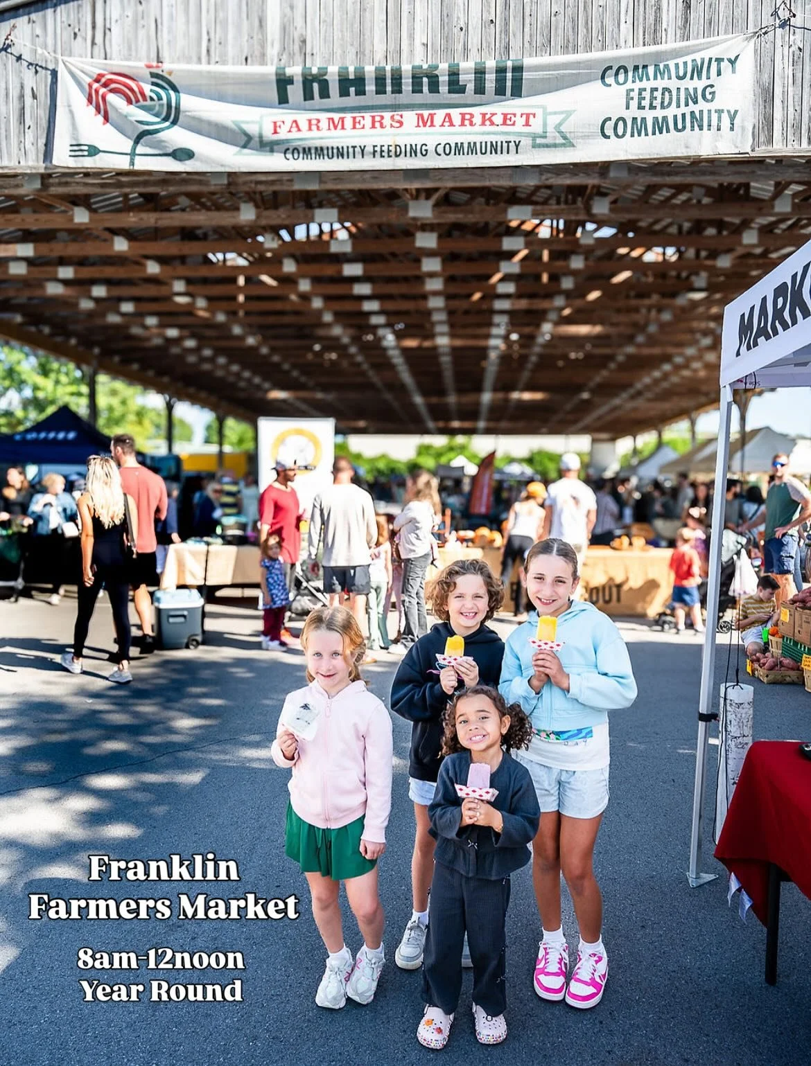 🌱😊💯 Tomorrow is going to be another beautiful day at the market! Your Tennessee farmers and vendors are preparing all the goods for tomorrow morning. You can find a little bit of everything, from popsicles from @padrinospops, pumpkin flavored donu