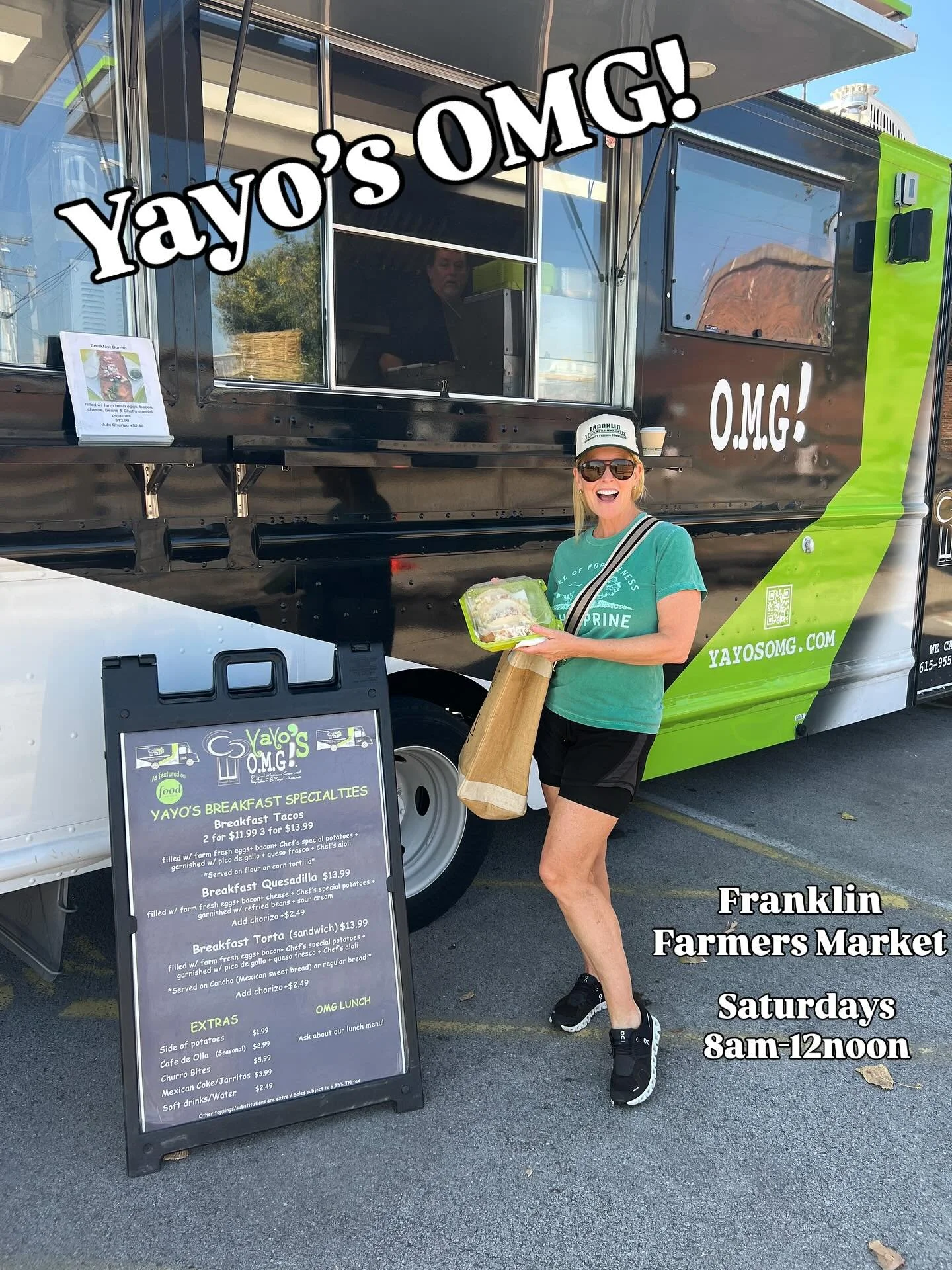 🌮❤️ Saturday is the new Tuesday! Tacos, breakfast burritos, Chef’s special, Mexican coffee ☕️, you name it, all the flavor and happiness on Saturday morning @yayosomg original gourmet Mexican food, right here in Franklin! Is it the weekend, ye