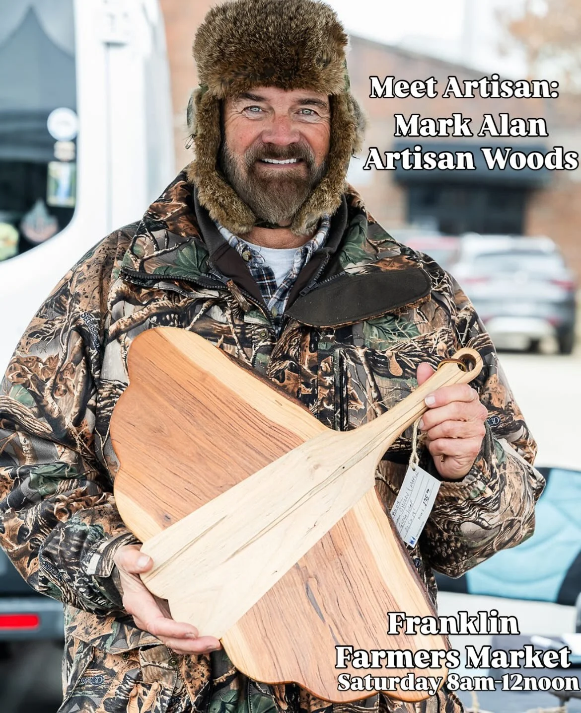 Just in time for the holidays! Mark Alan Artisan Woods has custom pieces from beautiful wood 🪵, perfect for house warming gifts, 🎁 serving trays, charcuterie boards, custom signs, hand-crafted, and always original. Stop by and meet Mark Alan and hi