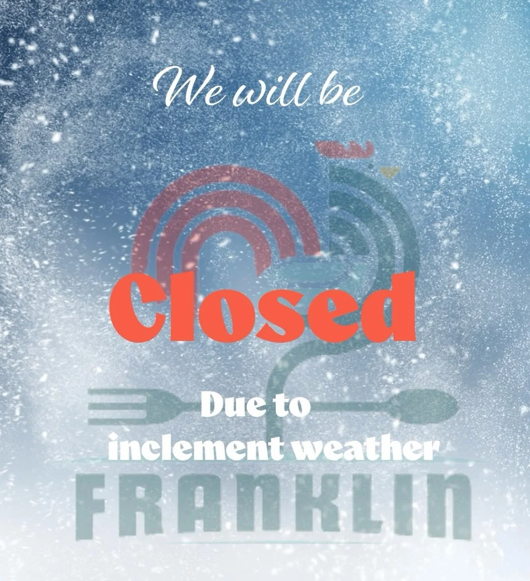 ❄️ ‼️Due to the Winter Storm Watch, the market will be CLOSED this Saturday January 24th, 2026. Our decision is based on the safety of the community, customers, and farmers. 
❄️⚠️ Stay safe this weekend and your farmers will look forward to seeing y&