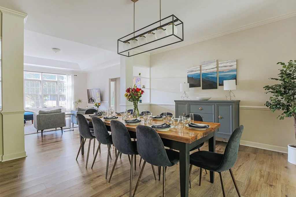 Handmade dining table seats 10
