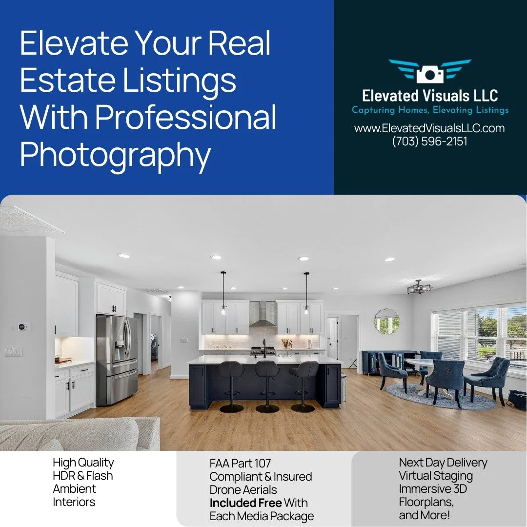 In today’s market, first impressions sell homes, and nothing grabs attention like standout visuals. 📸
At Elevated Visuals LLC, we create professional real estate media that makes your listings shine. From crisp, true-to-life photography to im