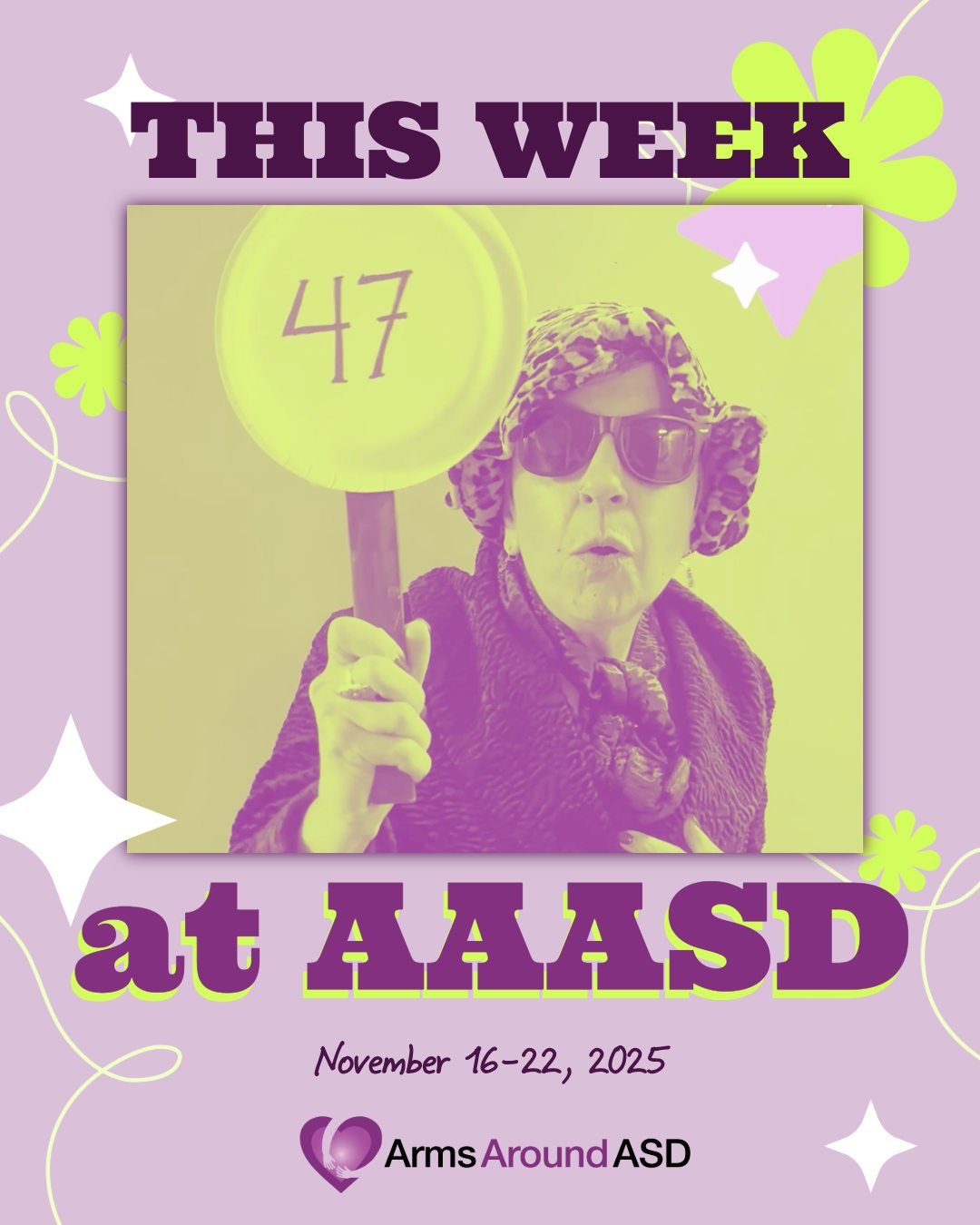 It's the last week of calm before the holidays! Come join us to unwind and do fun things with friends. Here's the calendar for the week...

2025 // November 16-22
&mdash;

&gt;&gt; Monday, 11/17
11-1 (30 min sessions): ASL 1:1 Tutoring with Elizabeth
