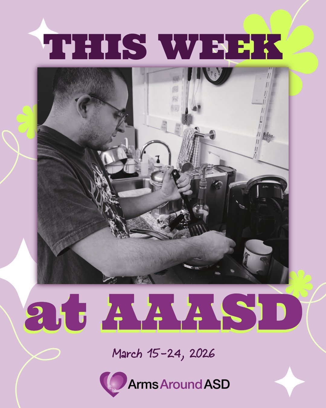 We're springing into this week at Arms Around ASD! Here's what's on the schedule:

MONDAY 3/16
2pm Garden Group with Kathy
4:00 - 5:30 Dental Screenings with Dr. Charlie Page
5:30pm &ldquo;Q &amp; A&rdquo; Queer &amp; Autistic Support Group with Scou