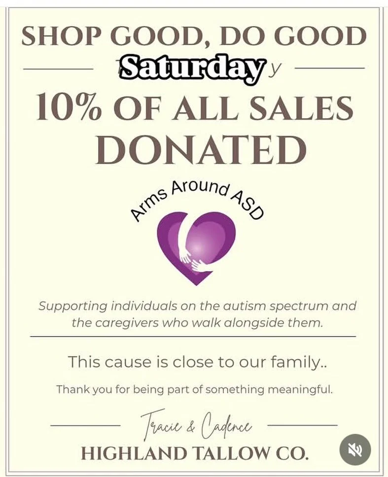 So excited to attend tomorrow when @highlandtallowco will be a vendor at the Buy Good, Do Good Market on Saturday, April 18th from 8am-3pm. 

They&rsquo;ll be donating 10% of their proceeds to Arms Around ASD 

Buy Good, Do Good Market is a weekend l