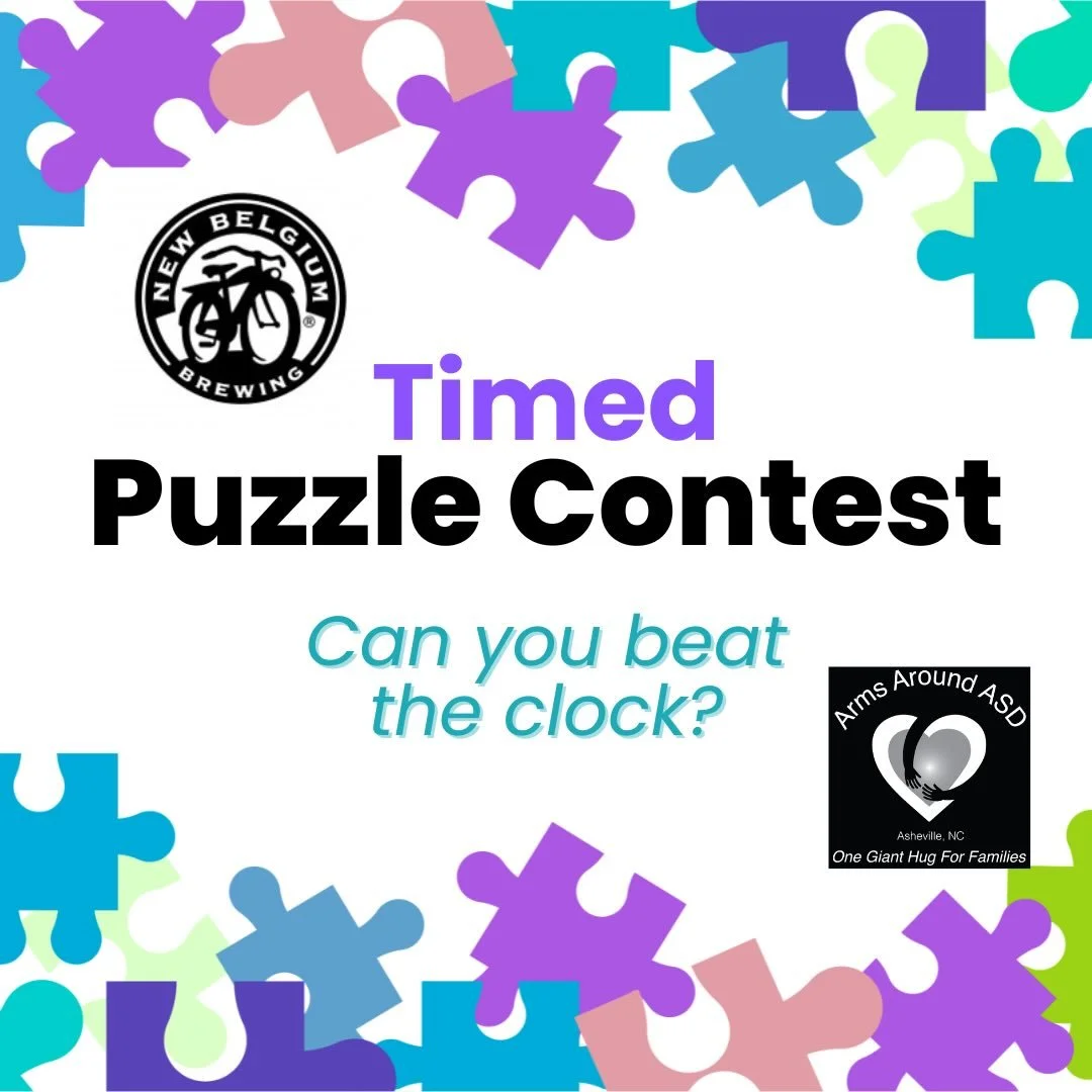 Come to the brew house at @newbelgium_avl at 4pm today and puzzle for a good cause! This contest is for all ages and there&rsquo;s fun stuff to do even if you don&rsquo;t want to compete. Plus, not only does it support Arms Around ASD, you get to han