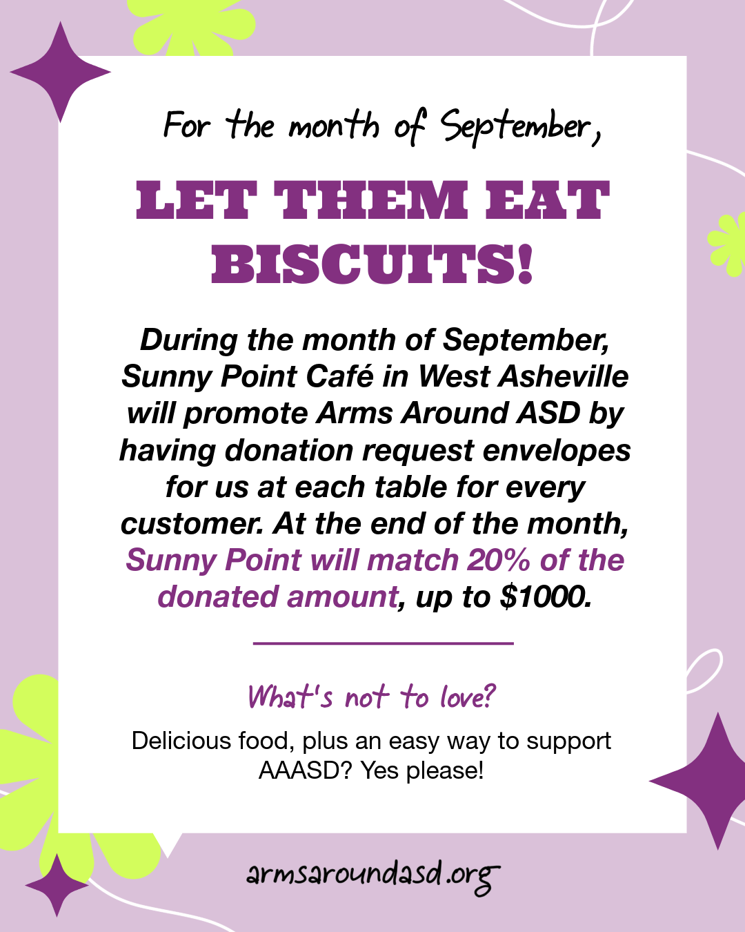 Let them eat biscuits flyer