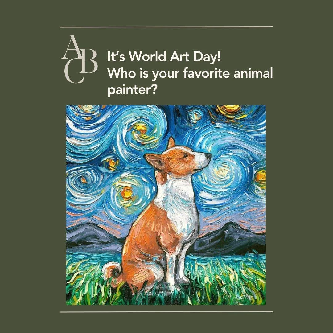 Art and Animals go together! 
There are so many wonderful animal artists and collecting favorite photos and paintings is a wonderful way to celebrate our love for our pets.  One of my favorite places to visit is the Museum of the Dog #museumofthedogn