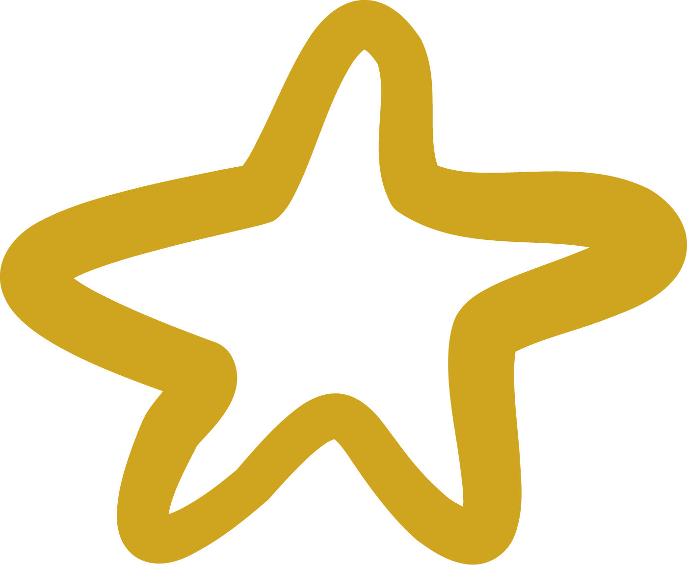 A gold star-shaped ribbon with a black center.