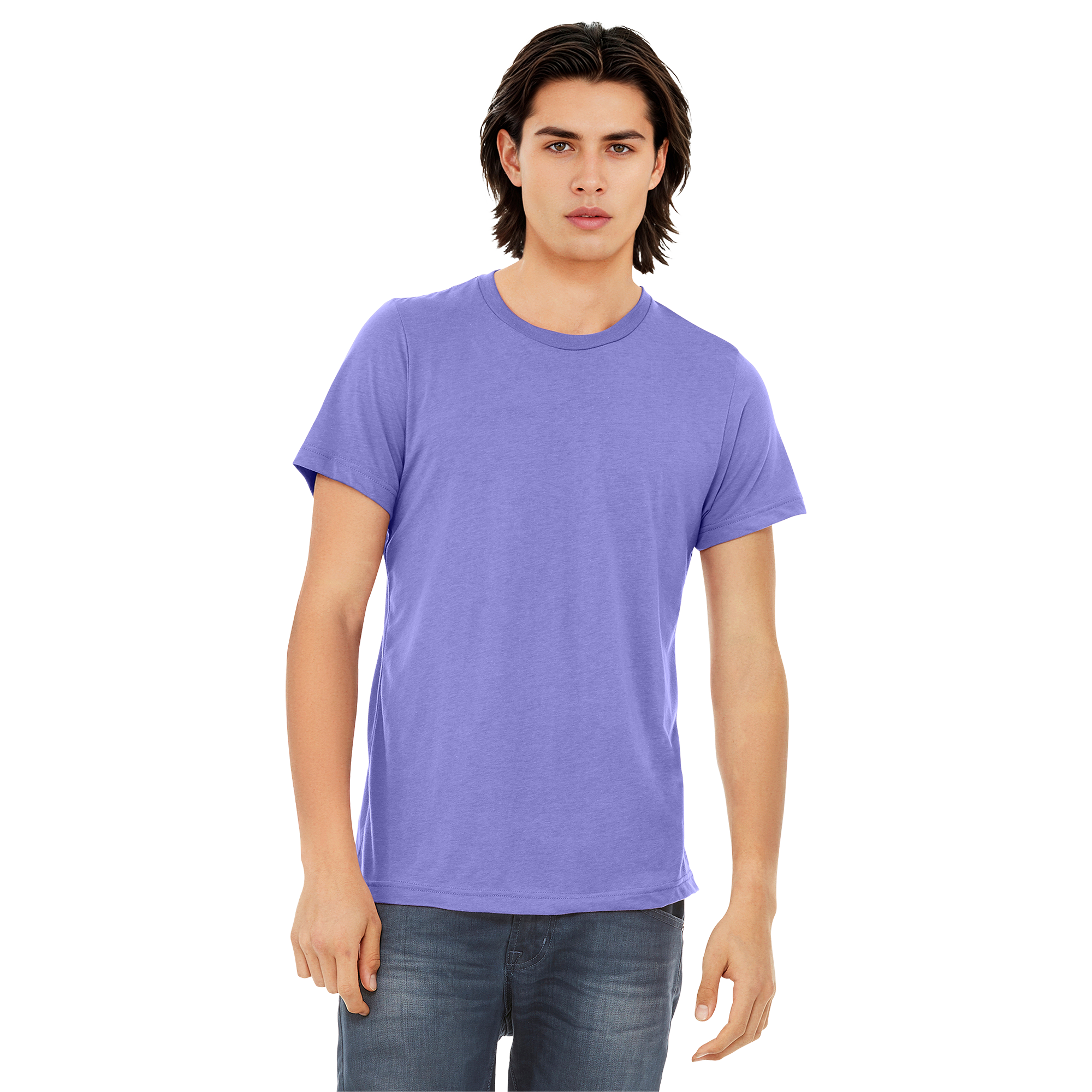 BC3413_Dark Lavender Triblend_Model_Front.png