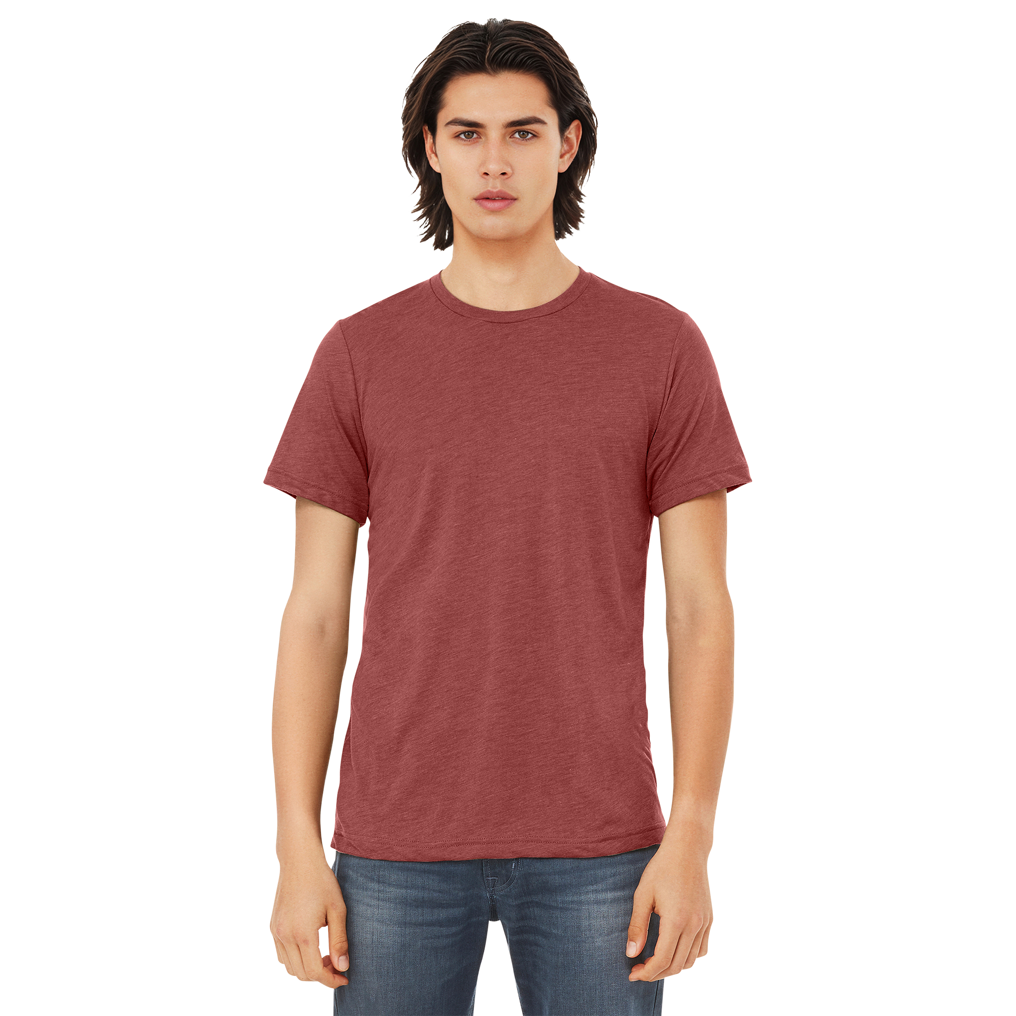 BC3413_Clay Triblend_Model_Front.png