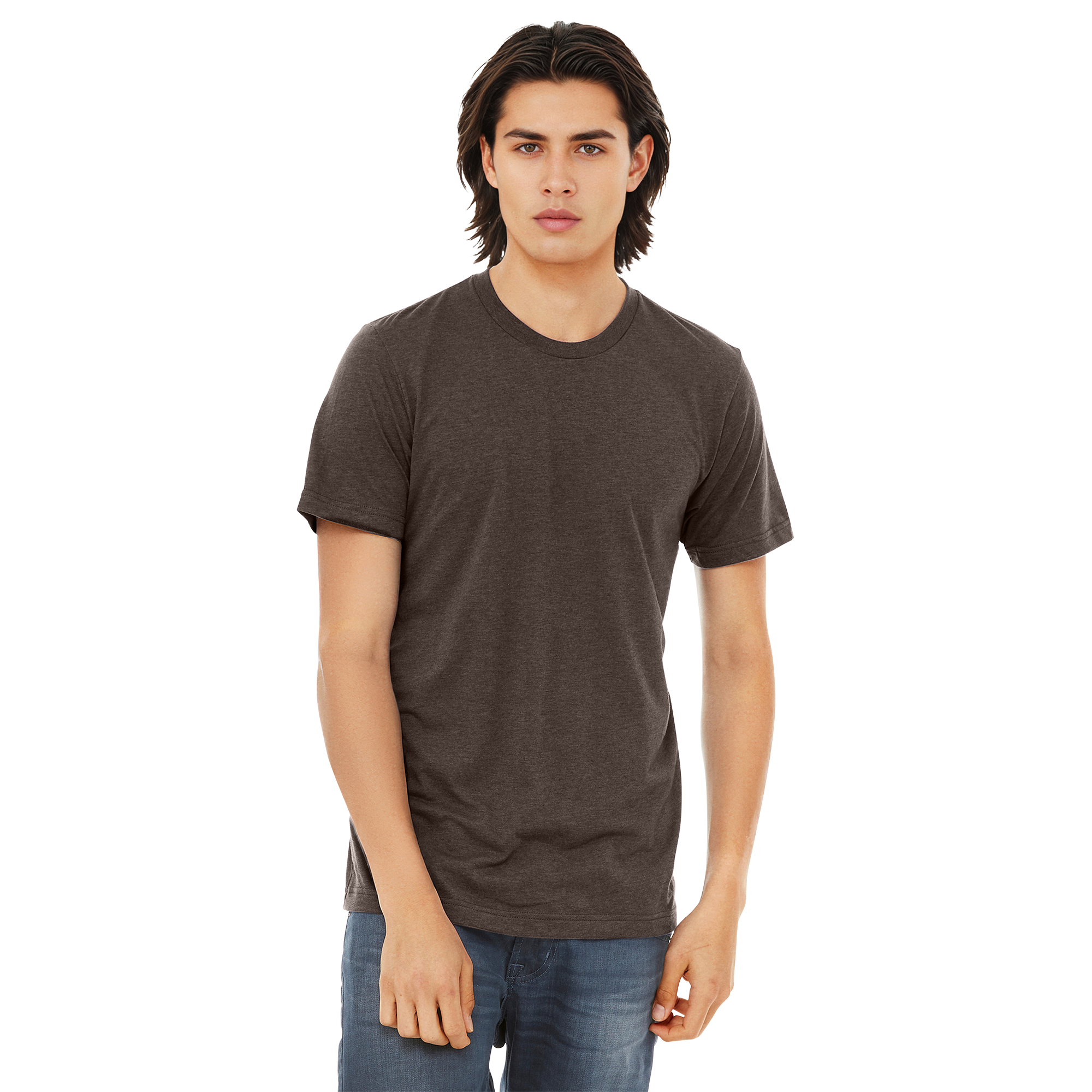 BC3413_Brown Triblend_Model_Front.png