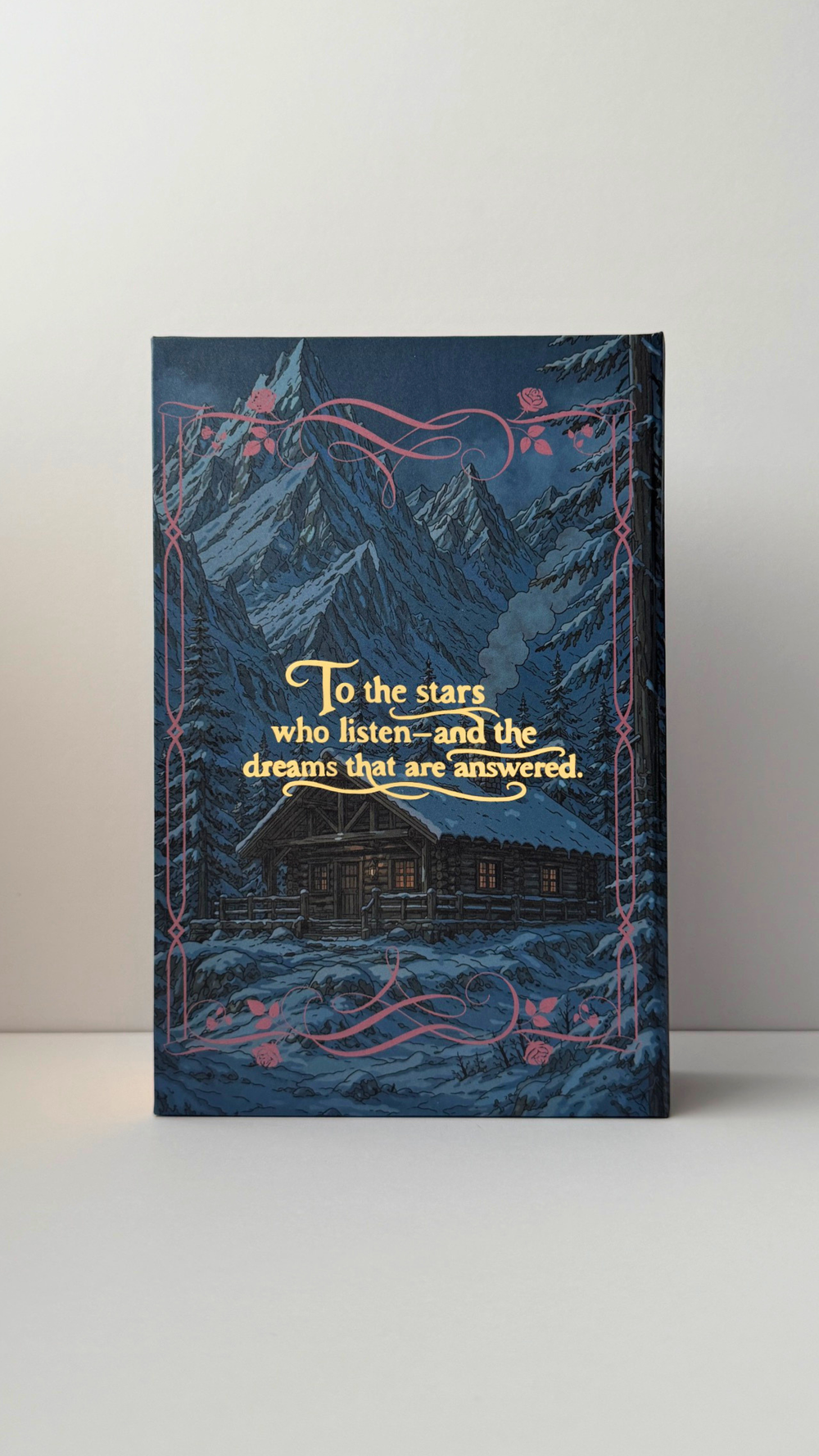 The handbound A Court of Mist and Fury edition, showing this panel in place.