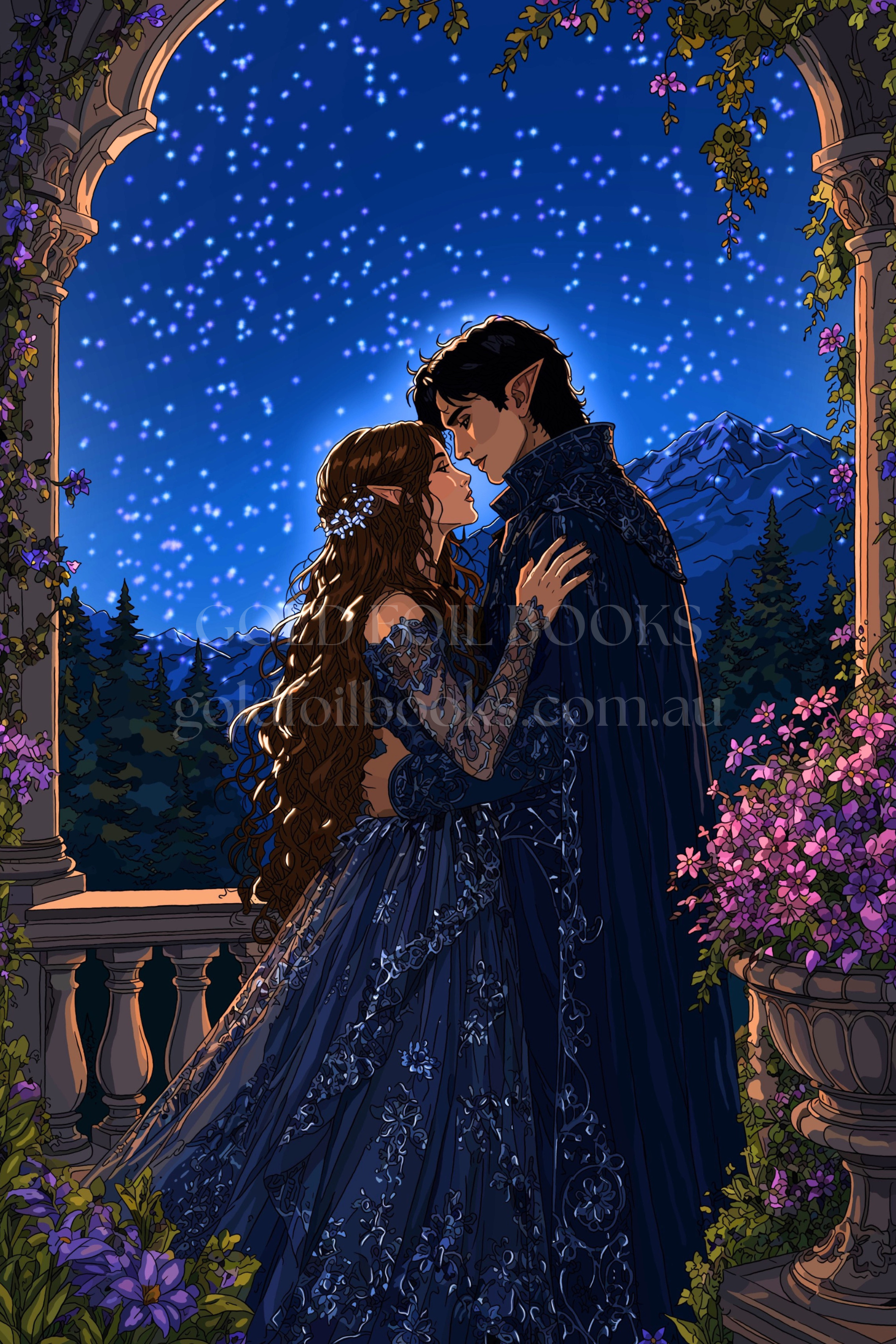 Starfall in Velaris | Feyre & Rhysand Digital Art Print