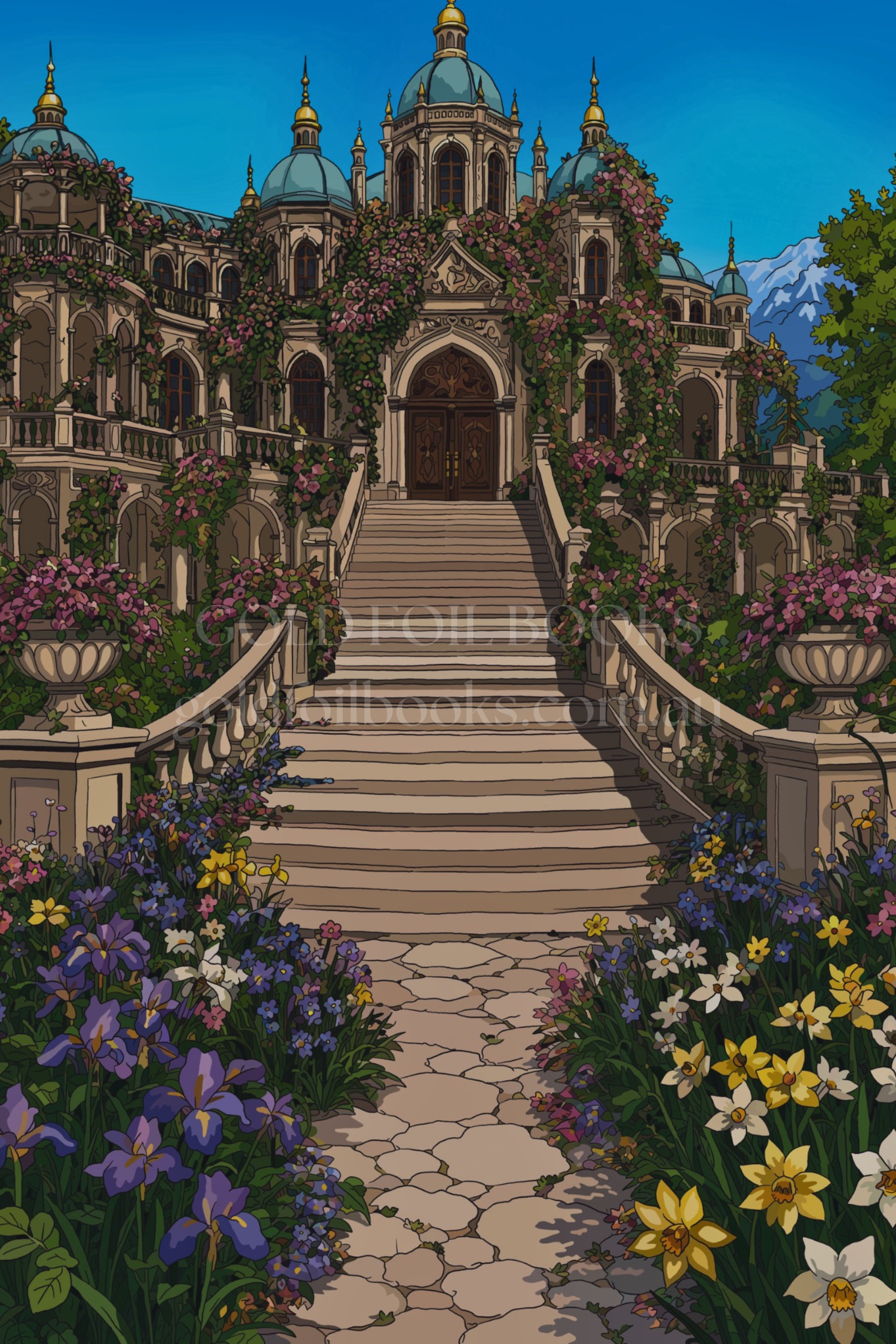 Spring Court Manor | Fantasy Digital Art Print