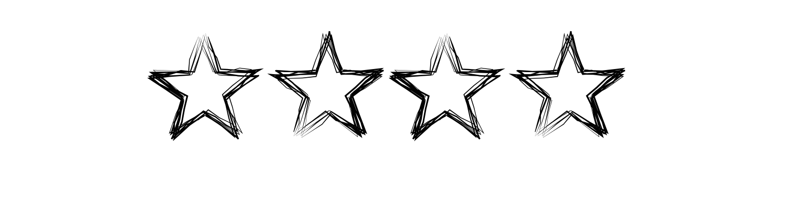Black background with four outlined stars.