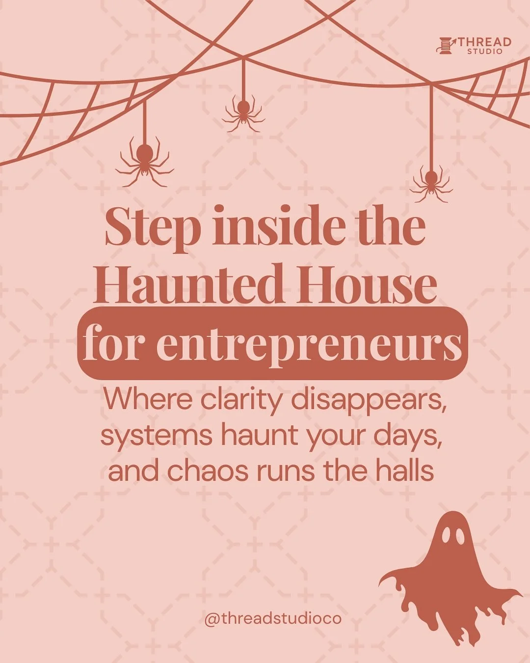 Step inside the Haunted House for Entrepreneurs&hellip; 🕸️

Where clarity disappears, systems haunt your days, and chaos runs the halls.

You didn&rsquo;t leave corporate to rebuild the same structure &mdash; but somewhere along the way, freedom sta