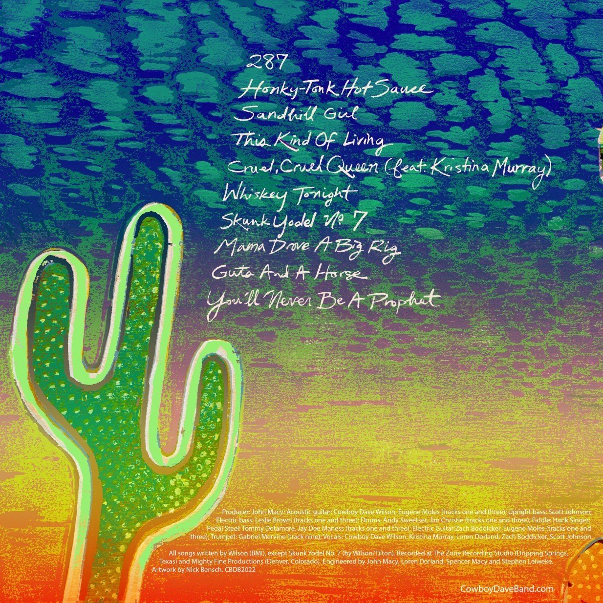 All artwork courtesy of © Cowboy Dave Band