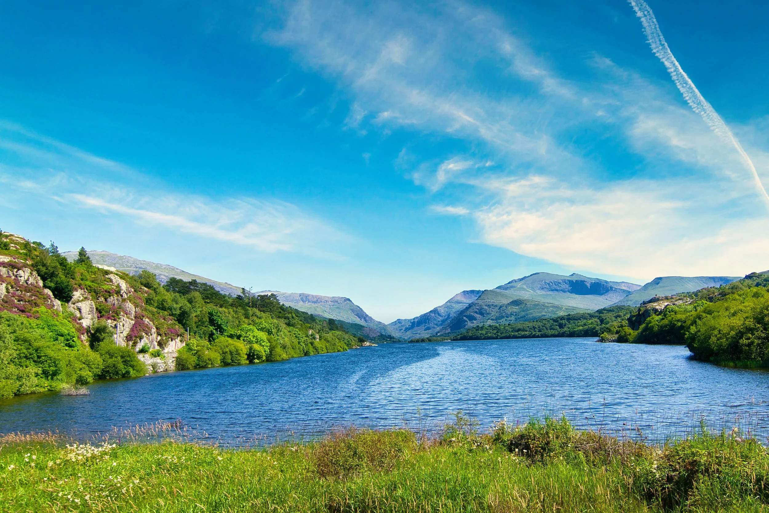 Llyn Padarn Snowdon 2016. Great day, Snowdon summit is not clouded over.