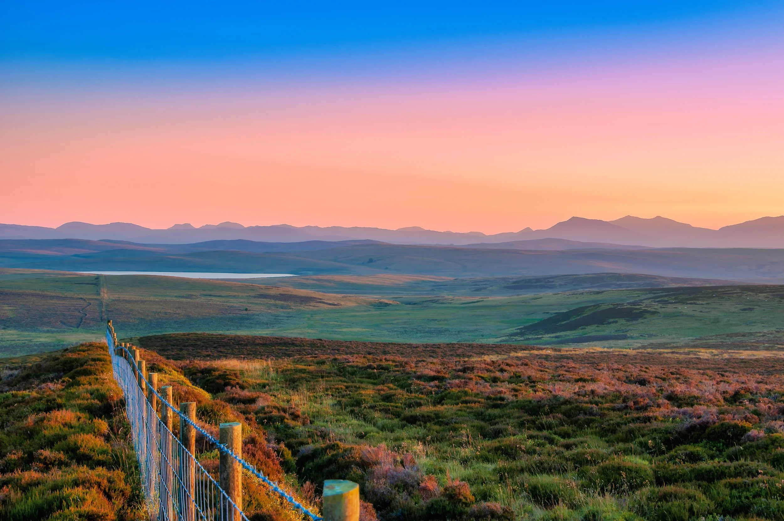 8 NW. Denbigh Moors. Next to the Hirathog Ruins, a fantastic summer sunset.