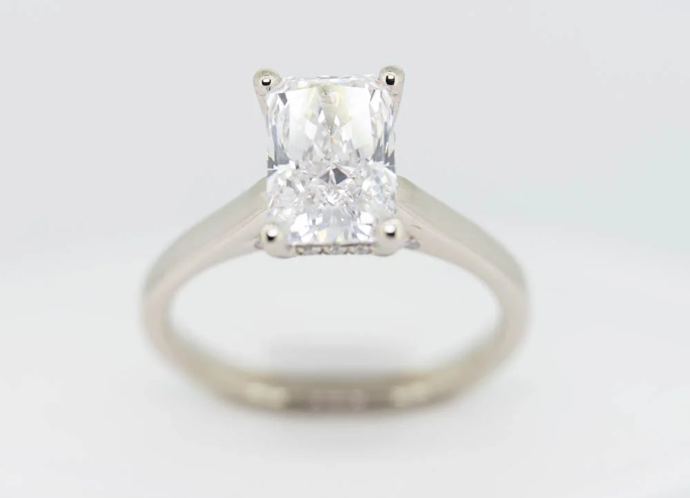 Radiant Cut Engagement Ring 14k