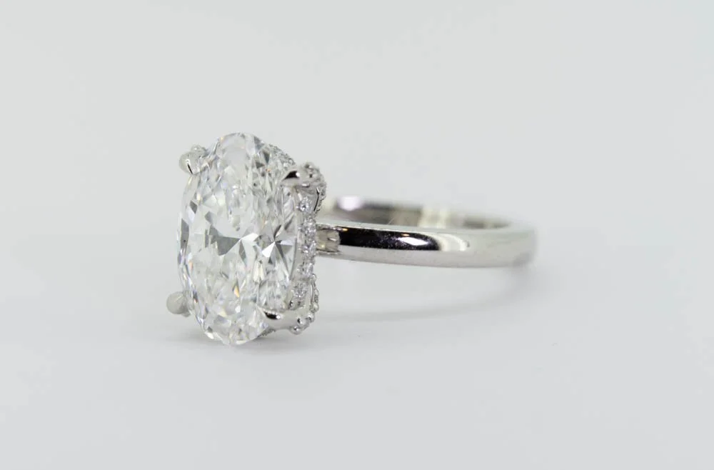 Cushion Cut Platinum Ring