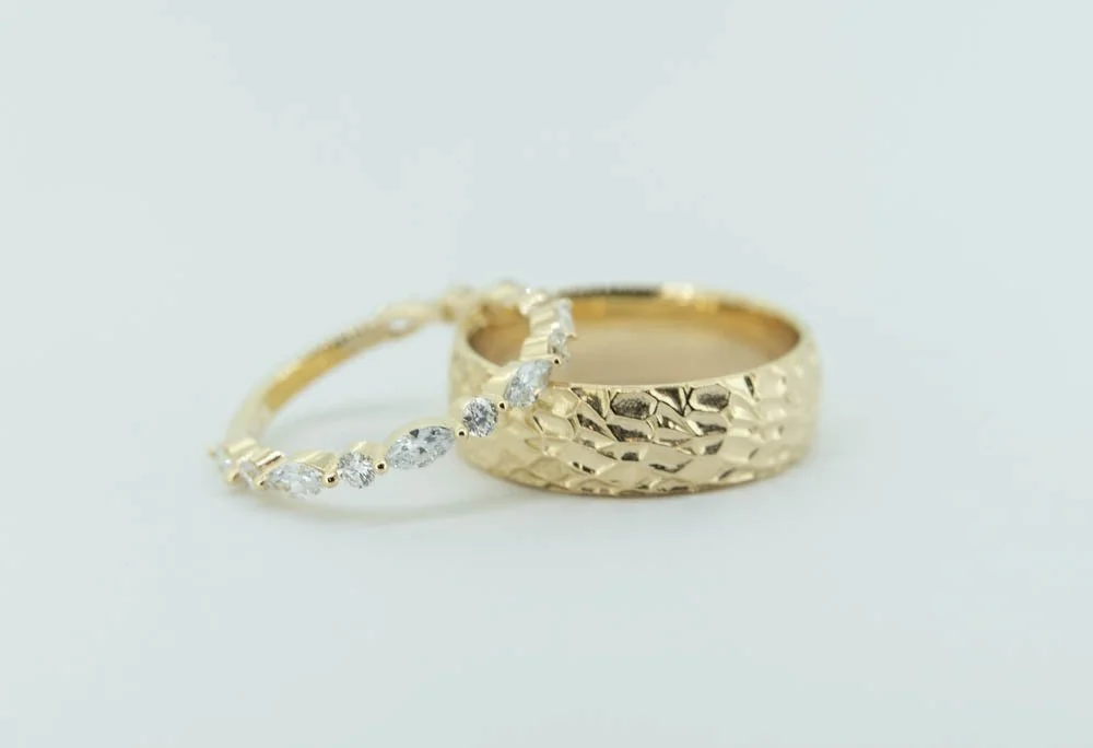 Wedding Band Set 14k