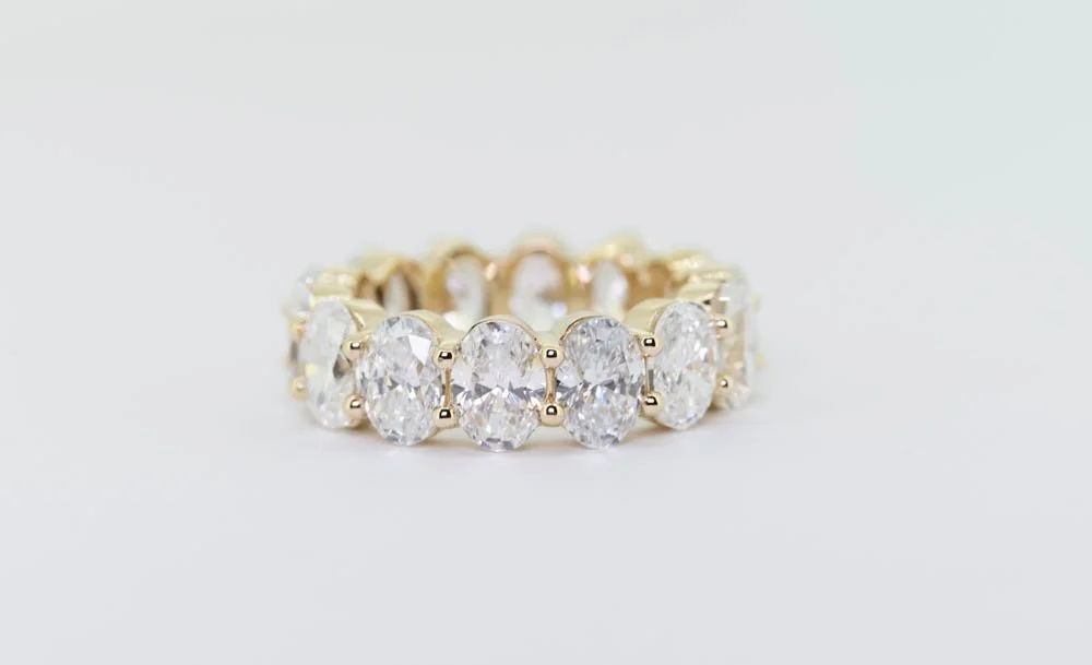 Oval Shape Full Eternity Ring