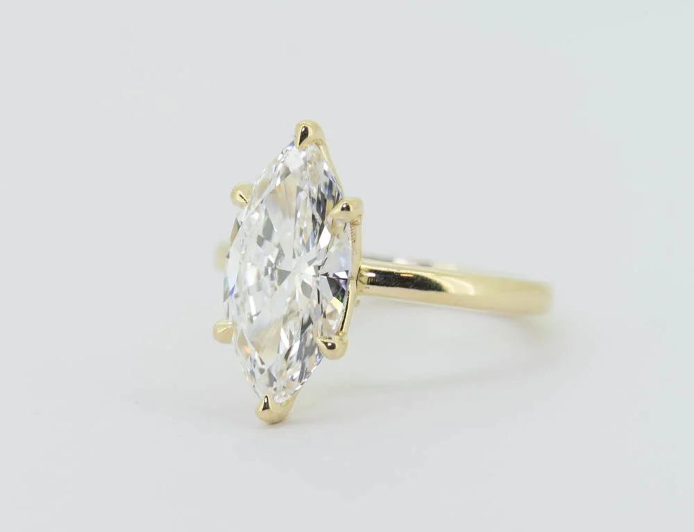 Marquise Shape Engagement Ring 14k