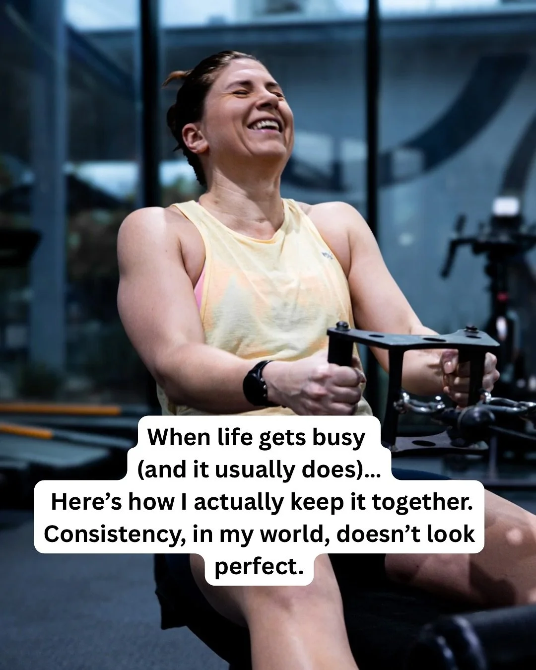 If I waited for the perfect conditions to train, I probably wouldn&rsquo;t ever train.

Most days I&rsquo;m up before I coach &mdash; because if I don&rsquo;t do it early, it won&rsquo;t happen.
Some mornings it&rsquo;s 45 minutes, others it&rsquo;s 