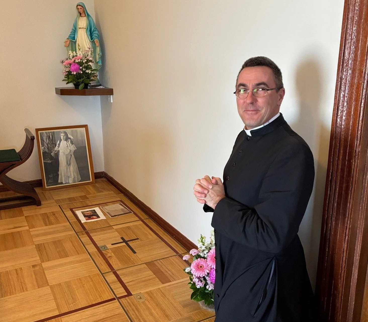 Father Cyrille Debris visiting from the Diocese of Rouen in France