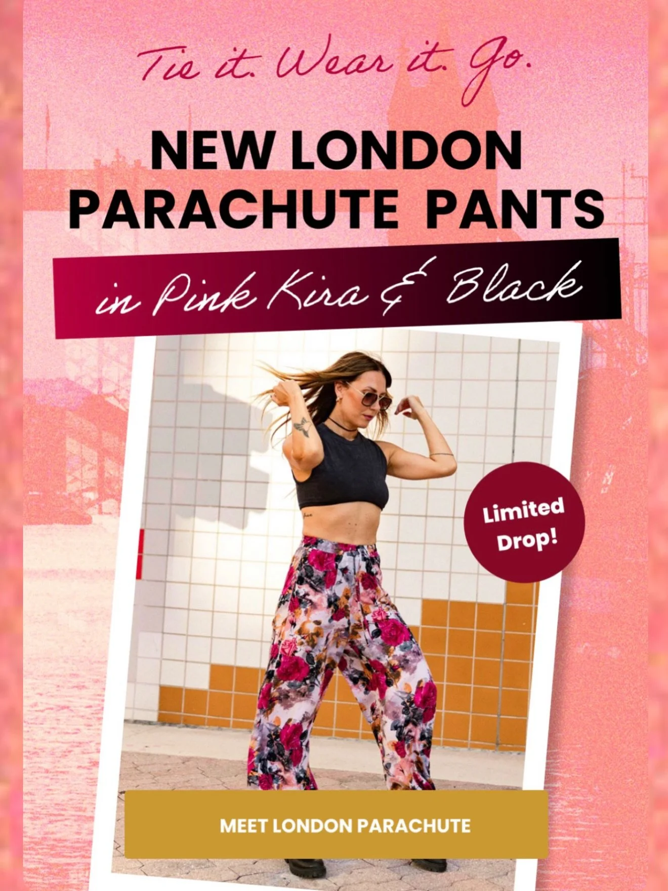 Meet your new spring obsession. ✨
 
The London Parachute Pants are here in two debut shades: Pink Kira and Black. Designed to move with you, pack with you, and turn heads while doing both.
 
Limited drop - grab yours while you can! 🫶
@buddha_pants
