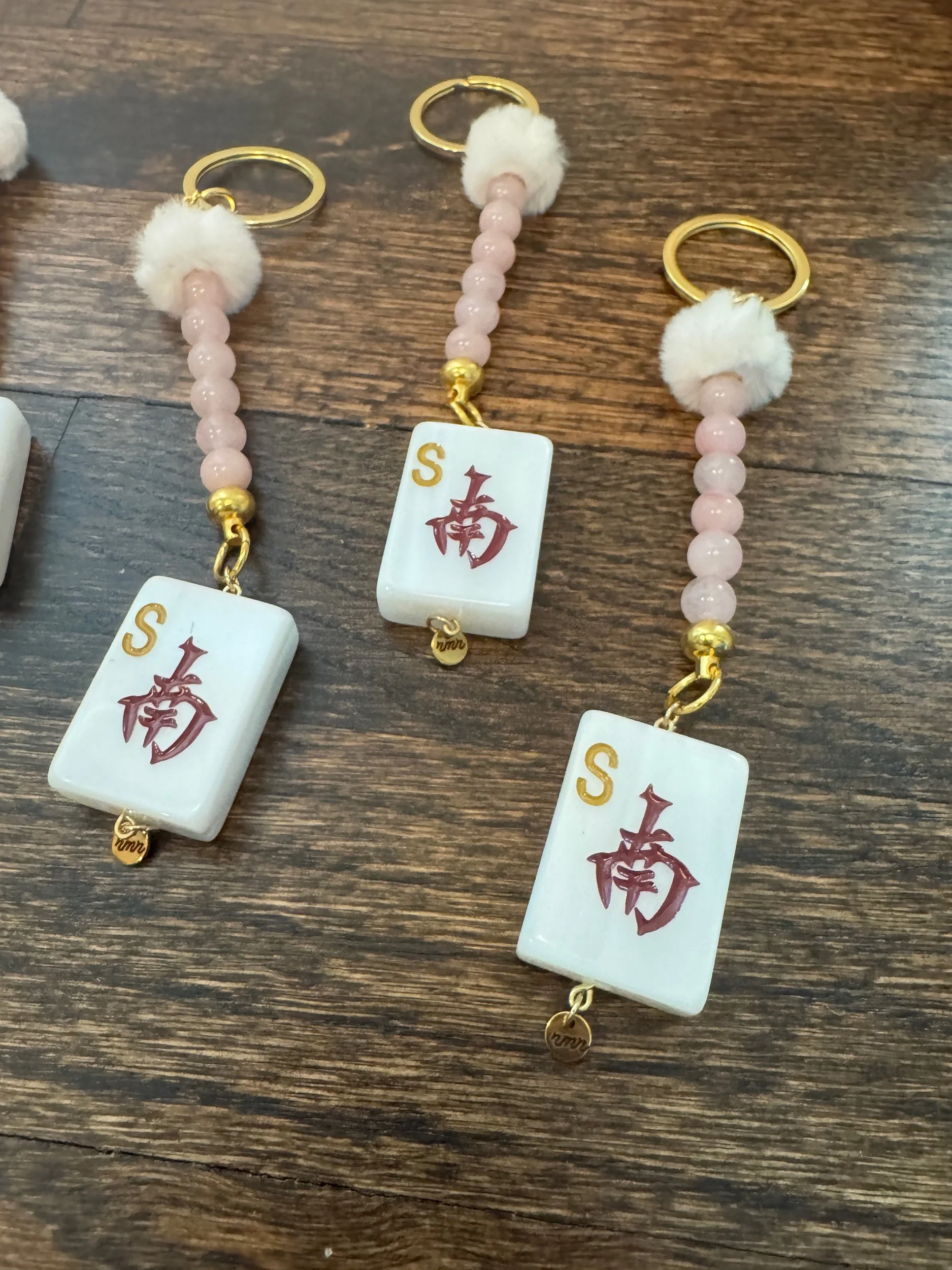 WINDS Pearl Gold Mahjong Keychains