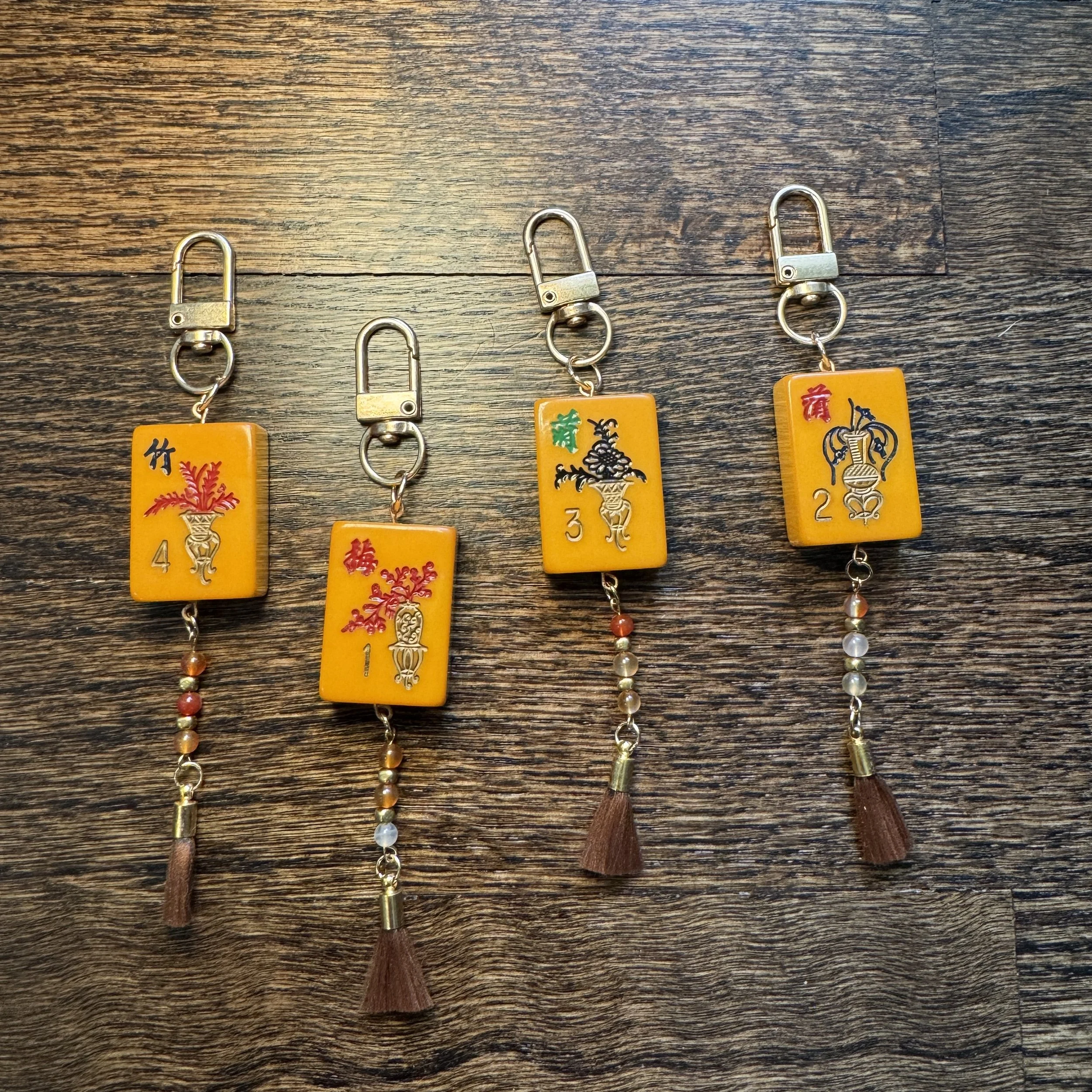 BUTTERSCOTCH TILE Mahjong Keychain