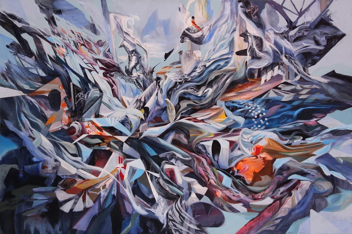 Calculating the Instant, 2013
Acrylic on canvas
24 x 36 in (61 x 91.4 cm)