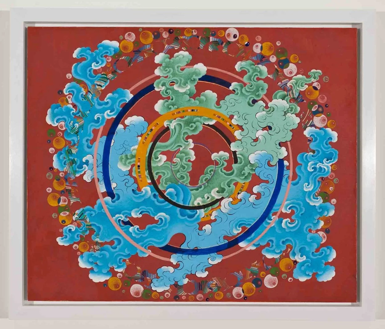 Wheel of Time and Space (4), 2014
Ground mineral pigments, gold, on wood
20 x 24 in (50.8 x 61 cm)