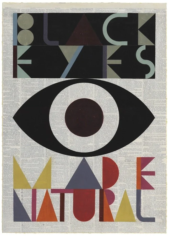 Evan Hecox
Black Eyes Made Natural, 2013
Acrylic and gouache on treated vintage newspaper
22 x 15 in  (55.9 x 38.1 cm)