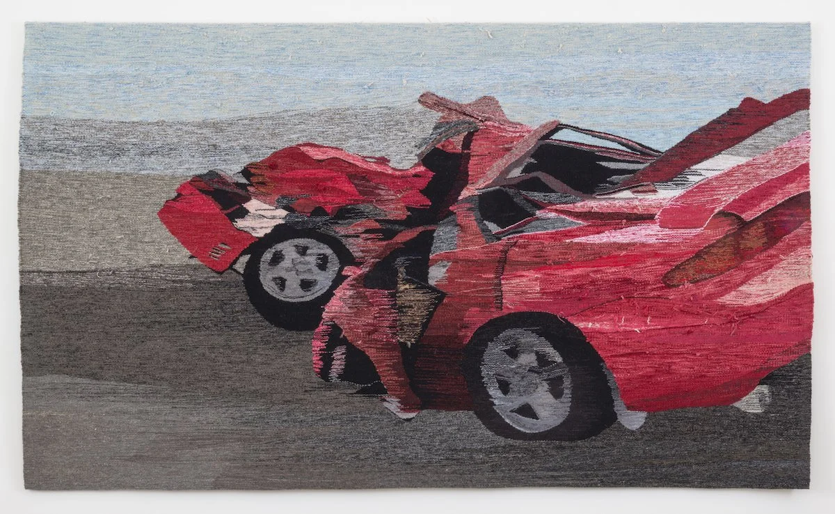 Originally Alone, 2015
Handwoven wool and cotton tapestry
60 x 100 in (152.4 x 254 cm)