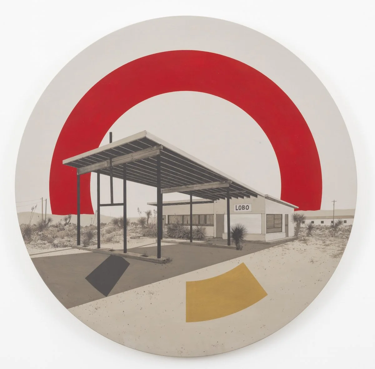 Lobo Texas, 2015
Acrylic on round wooden panel
42 inch diameter (106.7 cm diameter)