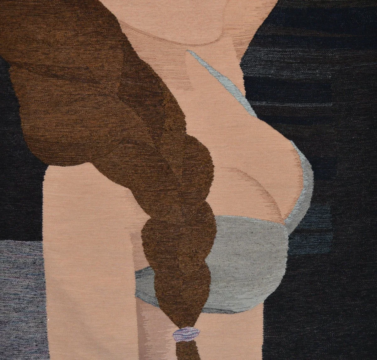 French Braid, 2014
Handwoven wool and cotton tapestry
48 x 45 in (121.9 x 114.3 cm)