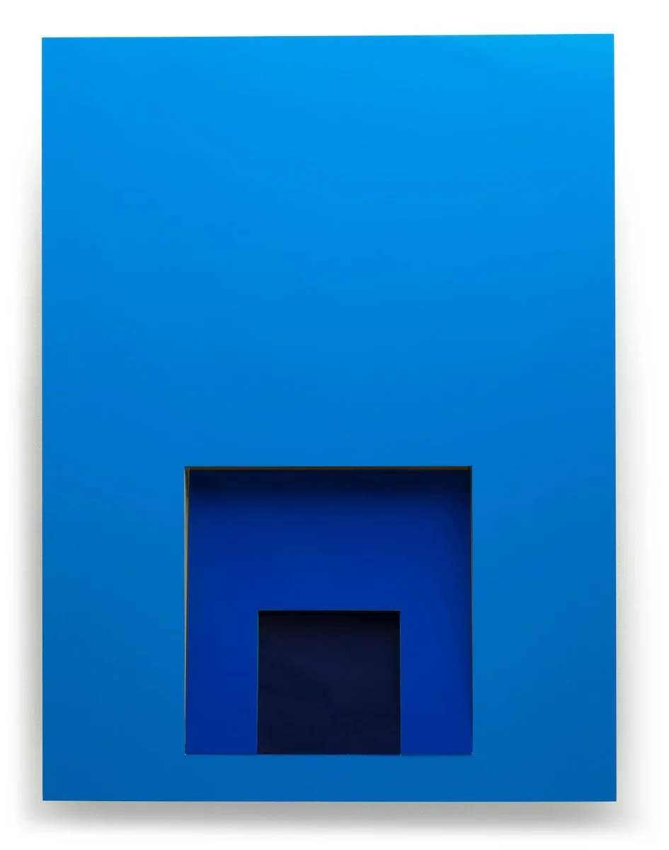 L'Inevitable Esponenziale (Blu), 2014
Enamel on aluminum
40 x 30 x 2.5 in (101.6 x 76.2 x 6.4 cm)