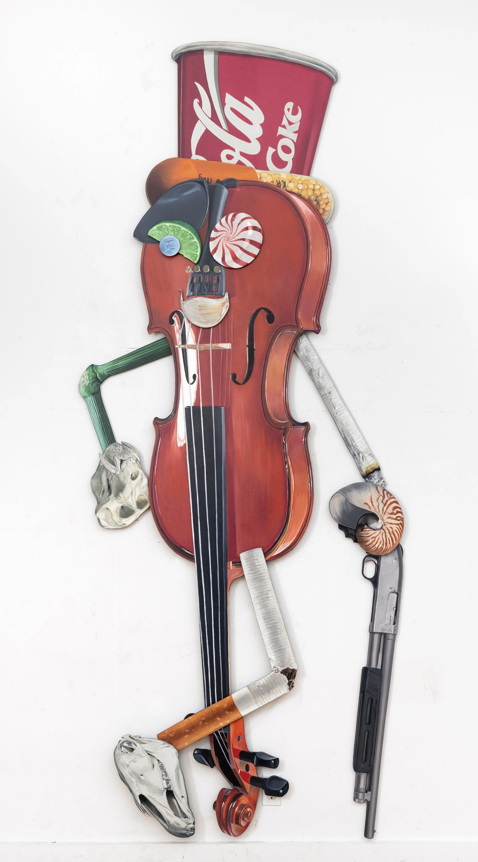 Gentleman, 2014
Acrylic gesso and oil on medium-density fiberboard
114 x 35 x 4 in (289.6 x 88.9 x 10.2 cm)