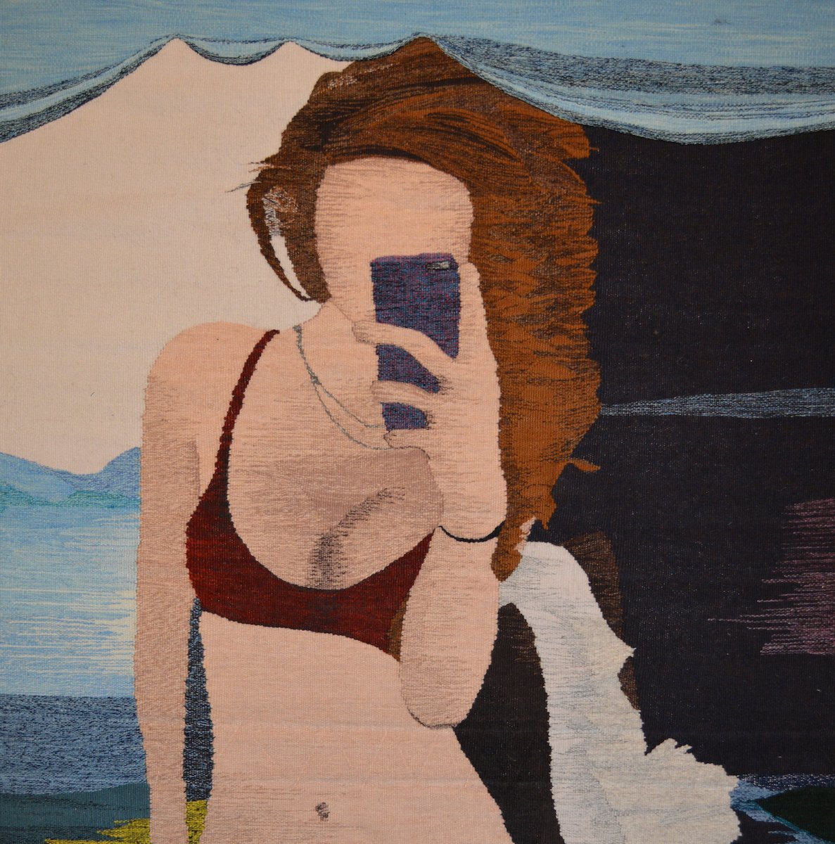 Nudes 24, 2014
Handwoven wool and cotton tapestry
48 x 48 in (121.9 x 121.9 cm)