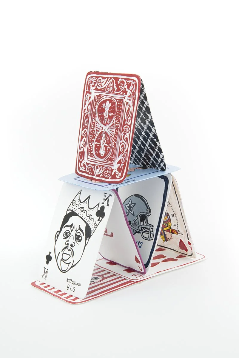 House of Cards , 2015
Paper, hot glue, and acrylic paint
7 x 5.5 x 2.5 in (17.8 x 14 x 6.4 cm)