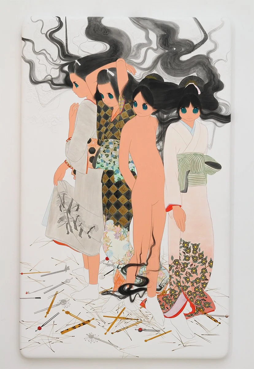 haru demo aki demo nai fuyu, 2014
Acrylic on cotton, panel
73 x 45 x 3 inches / 186 x 115 x 8 cm