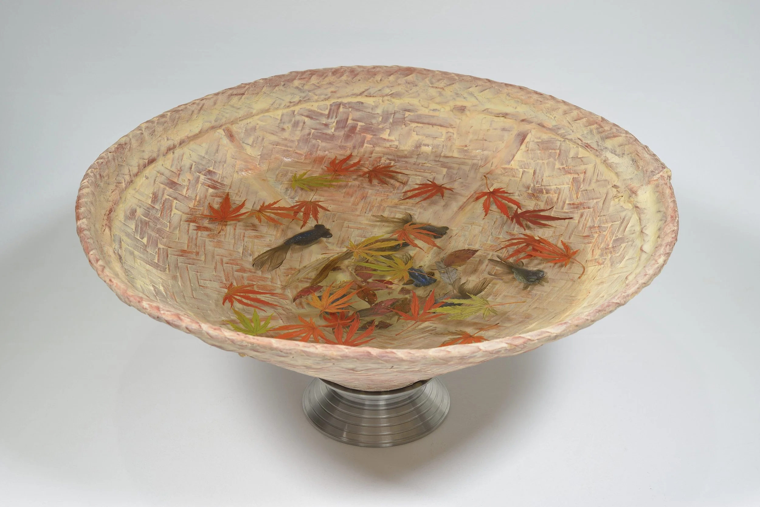 Four Seasons of Rain - Bosan (Autumn), 2015
Japanese bamboo hat, epoxy resin and acrylic on iron
stand
16 x 7.5 in (40.6 x 19.1 cm)