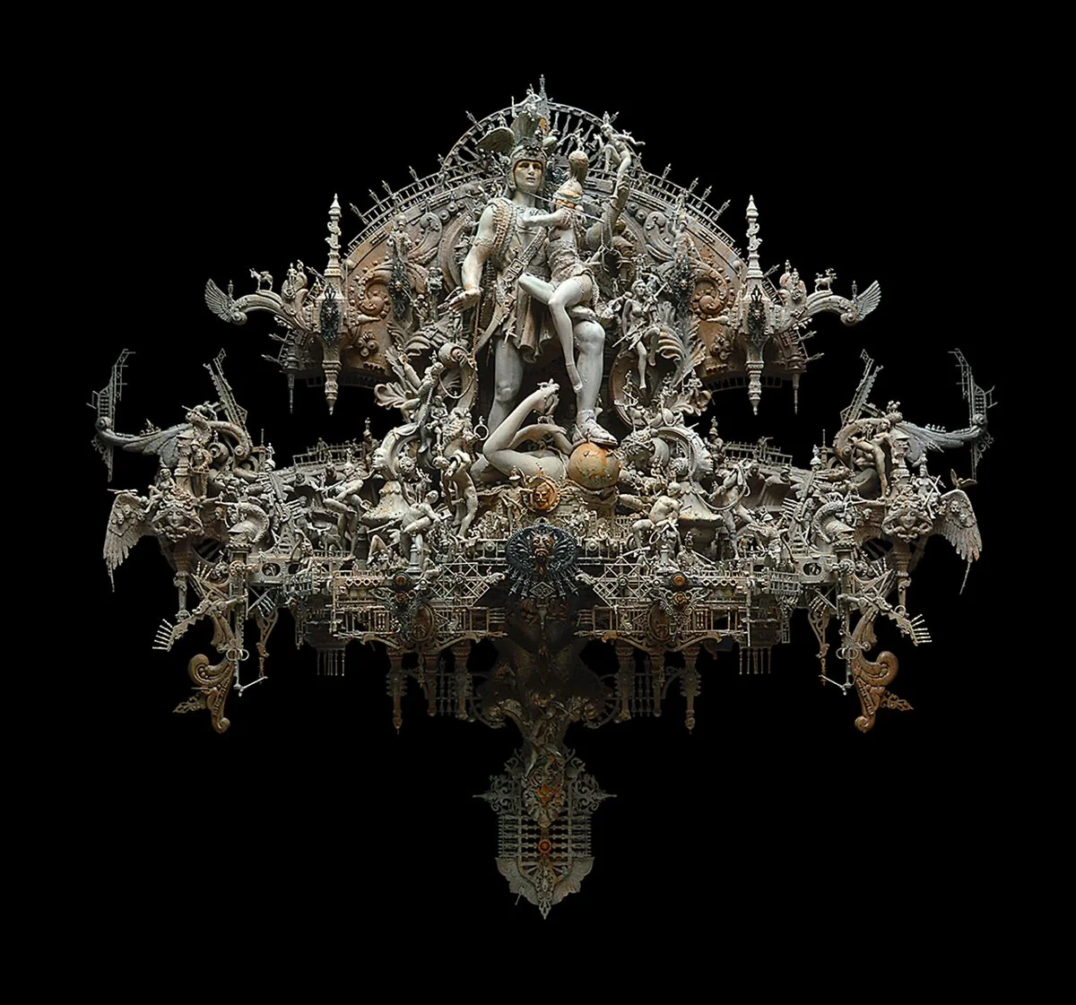 A Farewell to Arms, 2015
Mixed media assemblage
29 x 32 x 10 in (73.7 x 81.3 x 25.4 cm)