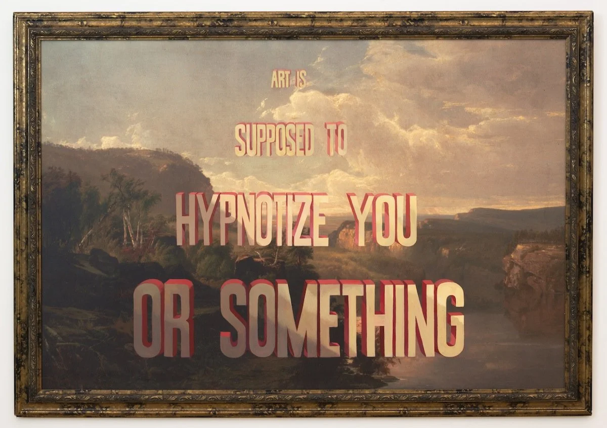 Art is Supposed to Hypnotize You or Something, 2014
Acrylic on inkjet print on canvas
46.5 x 66.5 in (118.1 x 168.9 cm)