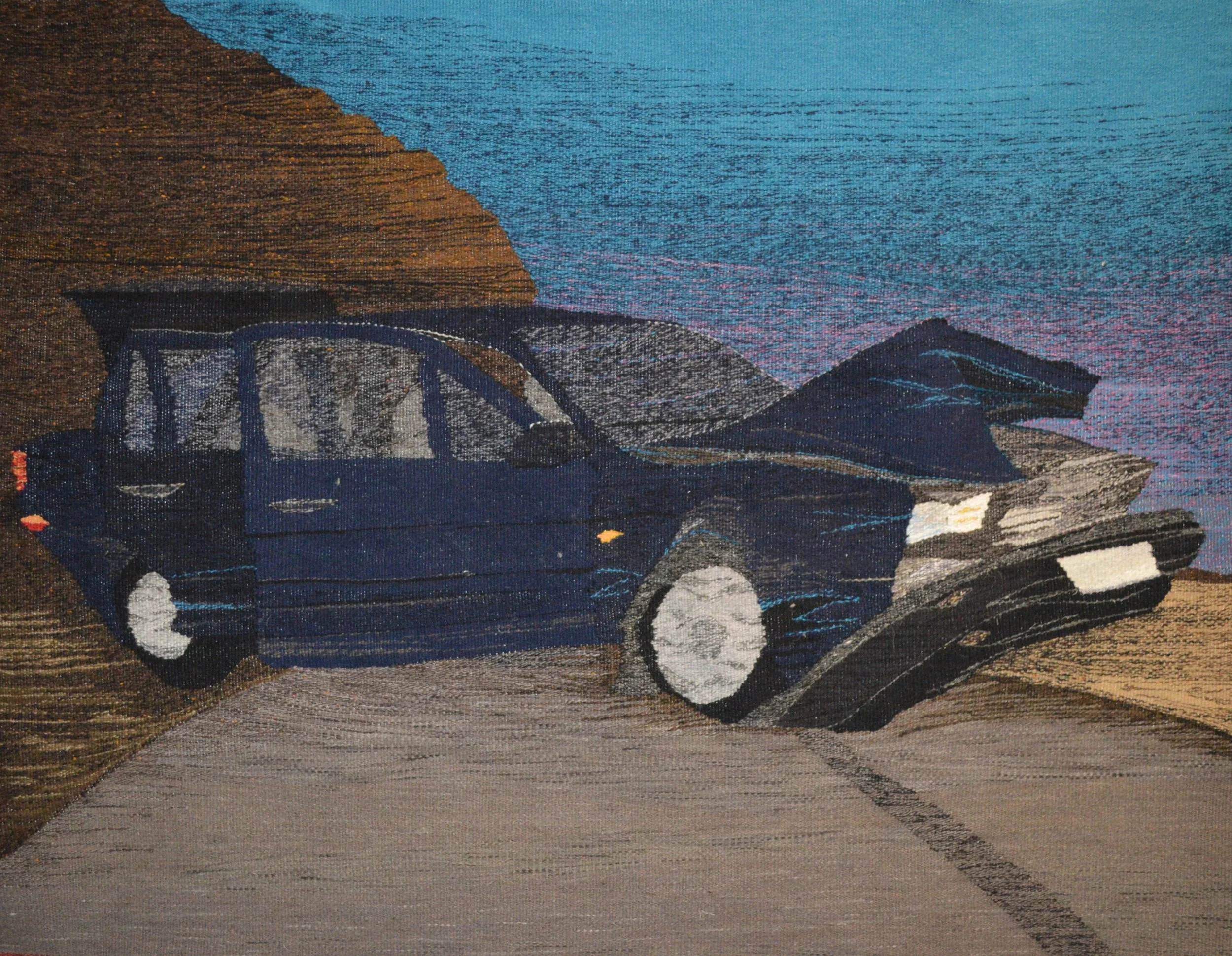 Alone Alone, 2014
Handwoven wool and cotton tapestry
37 x 48 in (94 x 121.9 cm)